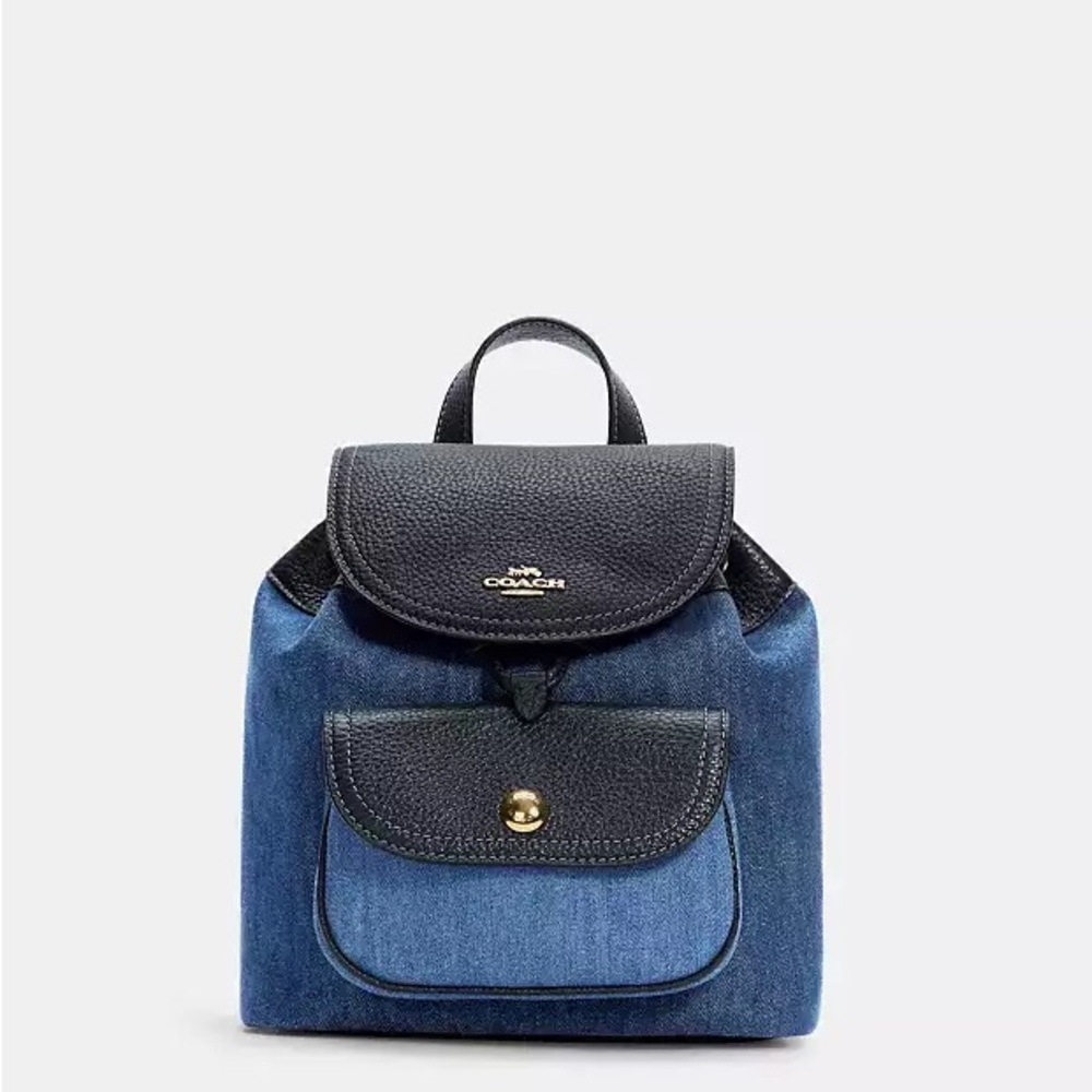 Coach Blue and Black Women's Backpack